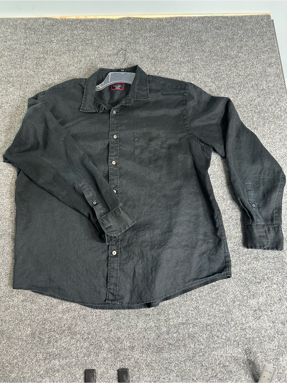 Untick-It Mens 100% Linen Button Down Shirt